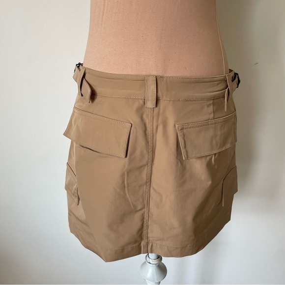 PARENTEZI Myla Cargo Camel Brown Patch Pocket Low Rise Micro Mini Skirt NWT Sz M - Picture 7 of 12